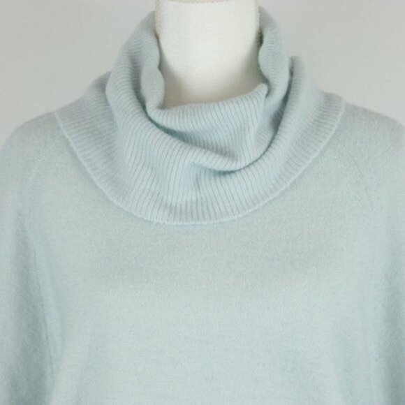 Pilcro Women's XXS Blue Wool Blend Cowlneck Short Sleeve Sweater - Picture 2 of 7